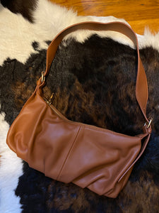 Croissant Leather Bag Camel